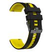 Samsung Galaxy Watch Active 2 44mm 20mm Sports Silicone Band Black Yellow - 2