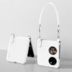 Huawei P50 Pocket Liquid Leather Phone Case with Strap - White - 1