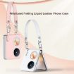 Huawei P50 Pocket Liquid Leather Phone Case with Strap - White - 2