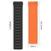 Garmin Forerunner 265 22mm Silicone Watch Band - Black+Orange - 5