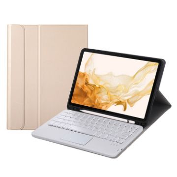 Bluetooth Keyboard Leather Case for Samsung Galaxy Tab S8 11 inch SM-X700/SM-X706 - 1