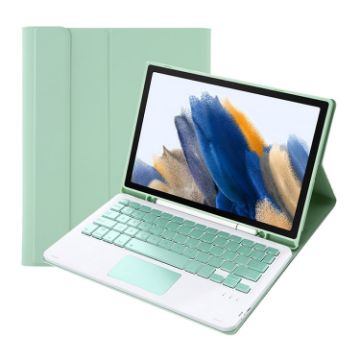 Samsung Galaxy Tab A8 2021 Bluetooth Keyboard Leather Case (Light Green) - 1