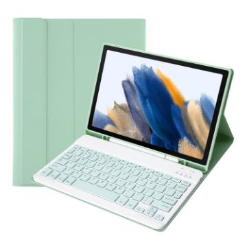 Light Green Bluetooth Keyboard Leather Case for Samsung Galaxy Tab A8 10.5 - 1