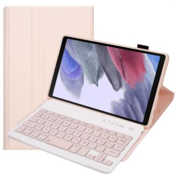 Pink TPU Bluetooth Keyboard Leather Case for Samsung Galaxy Tab A7 Lite - 1