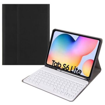Samsung Galaxy Tab S7 Bluetooth Keyboard Leather Case - Black+White - 1