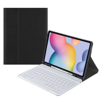 Samsung Galaxy Tab S9 FE+ Bluetooth Keyboard Leather Case - Black - 1