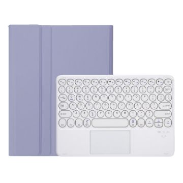 Samsung Galaxy Tab A9+ X210/X215/X215 YA09B-A Bluetooth Keyboard Leather Case (Purple) - 1