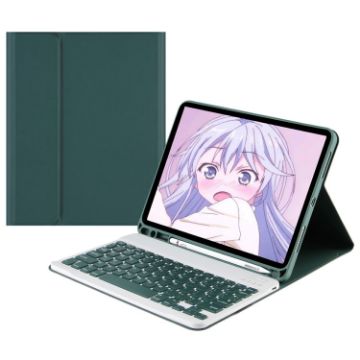 Samsung Galaxy Tab A9 Bluetooth Keyboard Leather Case - Dark Green - 1