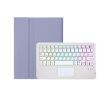 Samsung Galaxy Tab S9 Bluetooth Keyboard Leather Tablet Case (Purple) - 2
