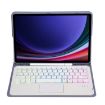 Samsung Galaxy Tab S9 Bluetooth Keyboard Leather Tablet Case (Purple) - 3