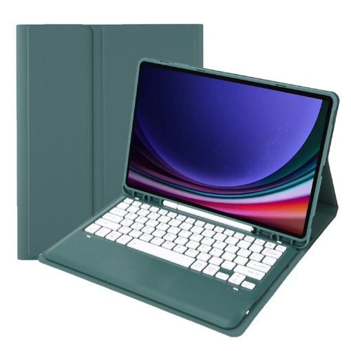 Samsung Galaxy Tab S9+ Keyboard Case - Dark Green - 1