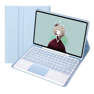 Samsung Galaxy Tab S9 FE Bluetooth Keyboard Leather Case - Ice Blue - 1