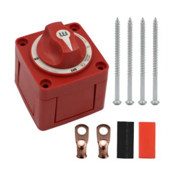 Blue Sea 6005 Marine RV Yacht Battery Power Off Switch (Red) - 1