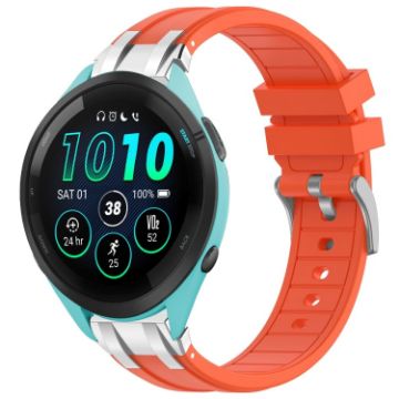 Garmin Forerunner 265 22mm Orange Silicone Watch Band - 1