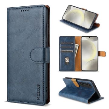Samsung Galaxy M13/M23 Leather Phone Case (Blue) - 1