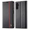 Samsung Galaxy S24 FE 5G LC.IMEEKE Carbon Fiber Leather Phone Case - 1
