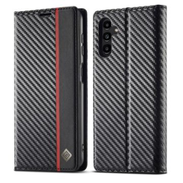 Samsung Galaxy S24 FE 5G LC.IMEEKE Carbon Fiber Leather Phone Case - 1