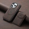 iPhone 15 Denior D19 MagSafe Card Slot Phone Case (Brown) - 2