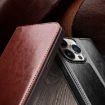QIALINO Genuine Leather Phone Case for iPhone 16 Pro Max - Brown - 9
