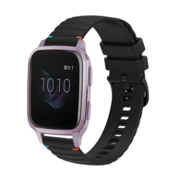 Garmin Venu SQ 20mm Silicone Watch Band - Black - 1