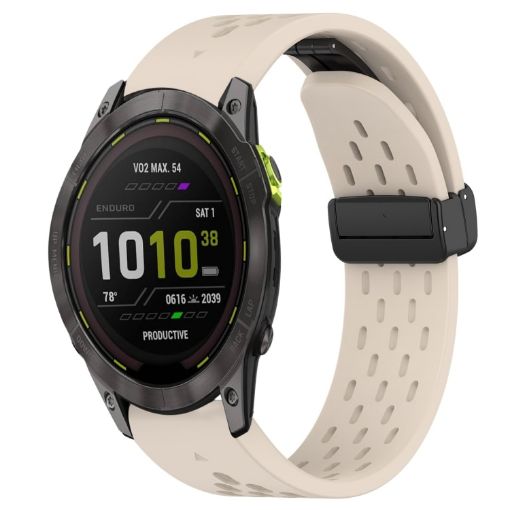 Garmin Enduro 26mm Silicone Watch Band - Starlight Color - 1