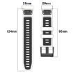 Garmin Enduro 3 Sports 26mm Silicone Watch Band Black Blue - 6