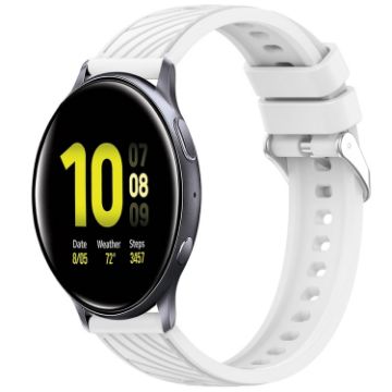 Samsung Galaxy Watch Active2 44mm Silicone Watch Band White - 1