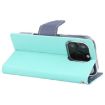 GOOSPERY FANCY DIARY Cross Texture Leather Phone Case - Mint Green - 3