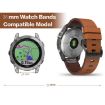 Garmin Descent Mk3i 51mm Leather Steel Buckle 26mm Watch Band - Brown - 6