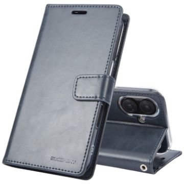 GOOSPERY BLUE MOON Crazy Horse Leather Case for iPhone 16 Plus - Dark Blue - 1