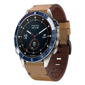 Garmin MARQ Captain Gen 2 Leather Steel Buckle 22mm Watch Band - Light Brown - 1