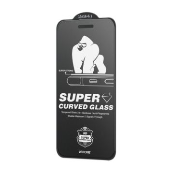 iPhone 16/15 WK WTP-094 King Kong 6D Curved Frosted Tempered Glass Film - 1