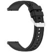 22mm Black Silicone Watch Band for Huawei Watch - Ultimate Stripe Texture - 2