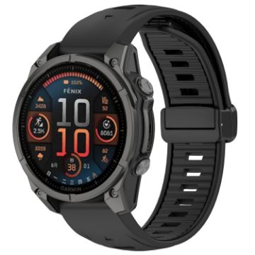 Garmin Fenix 8 AMOLED 43mm Silicone Watch Band - Black - 1