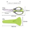 Detachable Magnetic Kitchen Scissors Stainless Steel - Random Color Delivery - 4