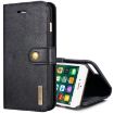 DG.MING iPhone 8 Plus/7 Plus Crazy Horse Texture Flip Case - Black - 1