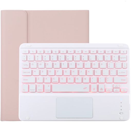 Detachable Bluetooth Keyboard + Tablet Case for iPad 10.2"/iPad Air (Pink) - 1