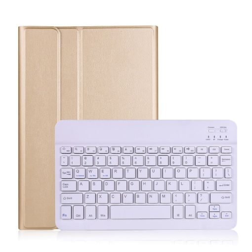 Detachable Bluetooth Keyboard Case for Samsung Galaxy Tab A7 10.4" - Gold - 1
