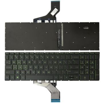 HP Pavilion Gaming 15-DK US Backlight Keyboard - Green - 1