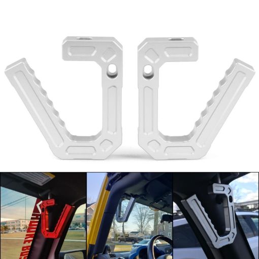 Jeep Wrangler JK 2007-2018 Aluminum Interior Handle (Silver) - 1