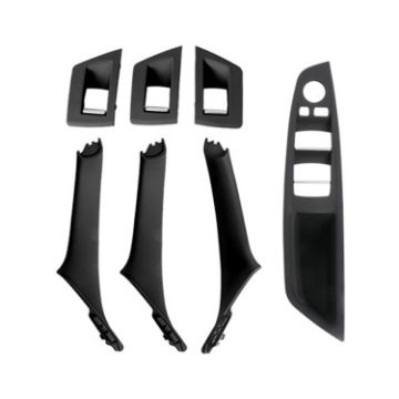 BMW F10/F18 5 Series 7pcs Car Inside Doors Handle Pull Trim Cover - 1