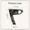 Nissan Qashqai Left-Drive Door Handle Base Bracket - Carbon Fiber - 4