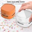 4W Rechargeable Handheld Mini Vacuum Cleaner (Orange) - 7