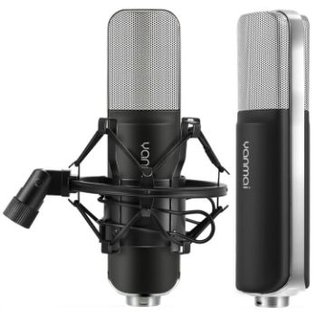 Yanmai Q8 Professional Game Condenser Microphone with Holder - Black - 1