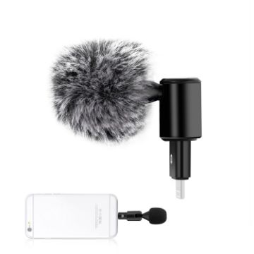 PULUZ 8PIN Jack Mobile Phone Omnidirectional Condenser Microphone - 1