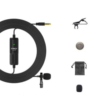 SYNCO S8 Lavalier Live Wired Microphone - Black - 1