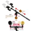 Four-Headed Microphone Clip Aluminum Pole - Microphone Accessories - 4