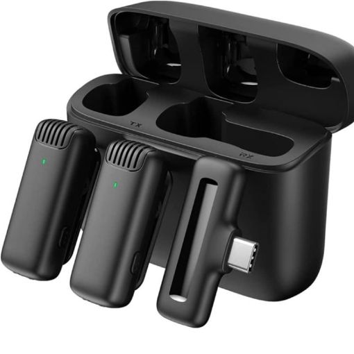 Wireless Lavalier Microphone for Type-C/USB-C Device with Charging Case - 1