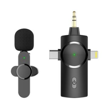3 in 1 Noise Reduction Lavalier Wireless Microphone - AP031-1 - 1