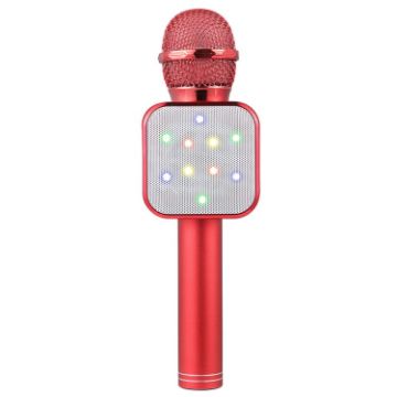 WS-1818 LED Light Flashing Microphone Bluetooth Wireless (Red) - 1